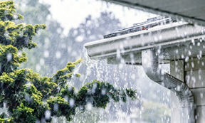 Rain on home roof